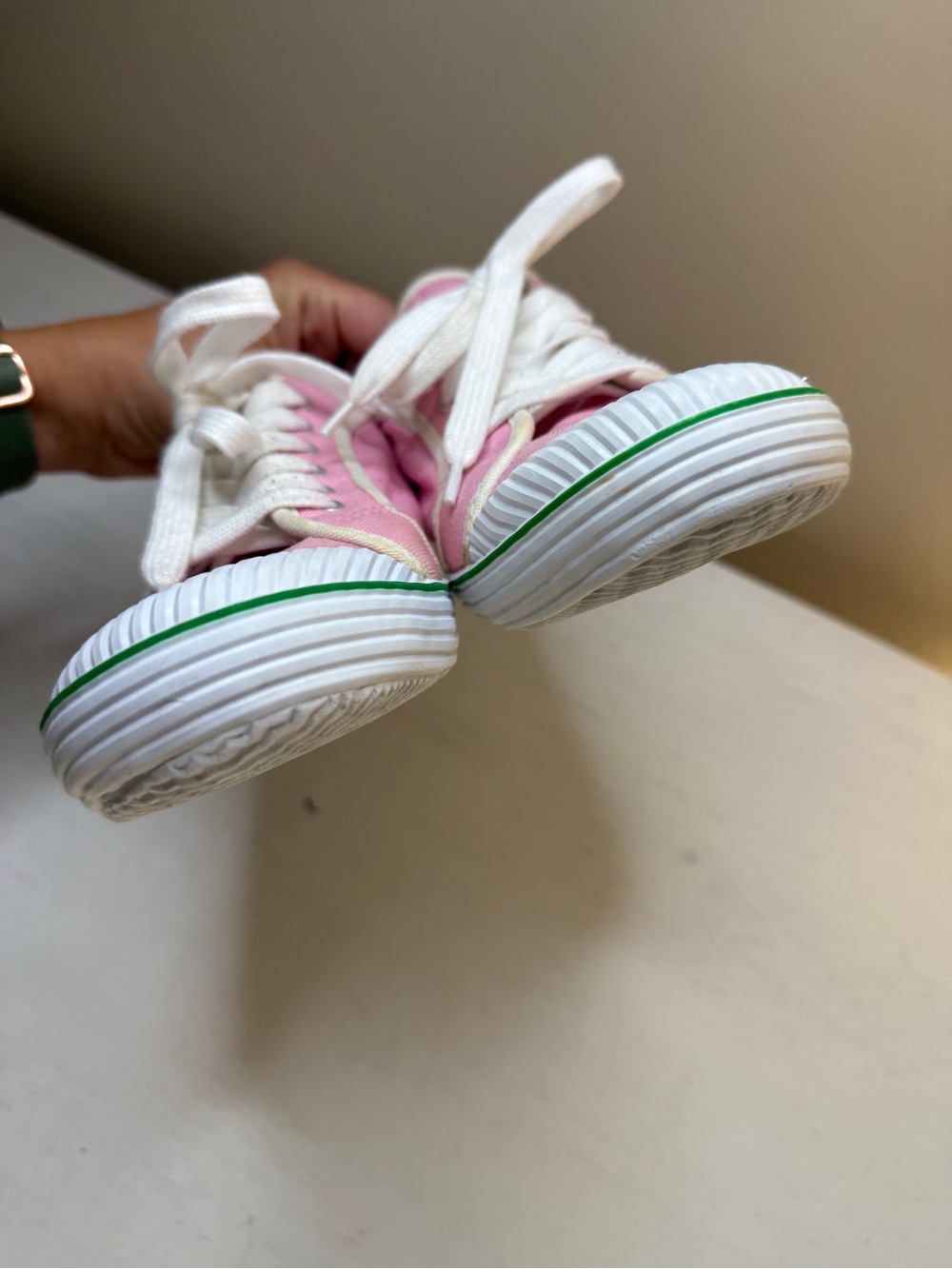 90's Polo Ralph Lauren light pink Canvas sneakers (size 8) vintage preppy Y2K - Picture 13 of 15